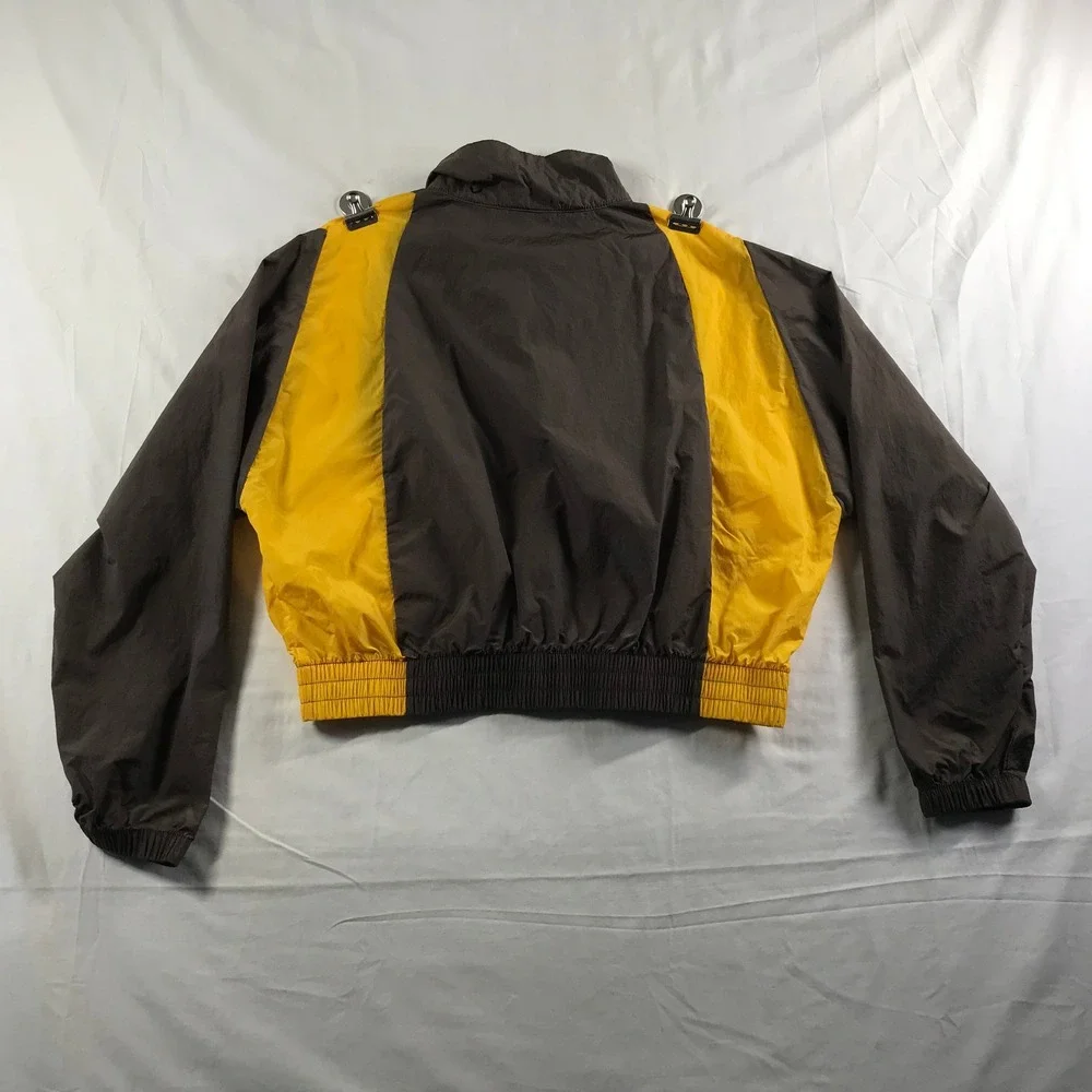Jordan Flight Woven Jacket Brown Yellow Full Zip Windbreaker CV7799-041 Mens S